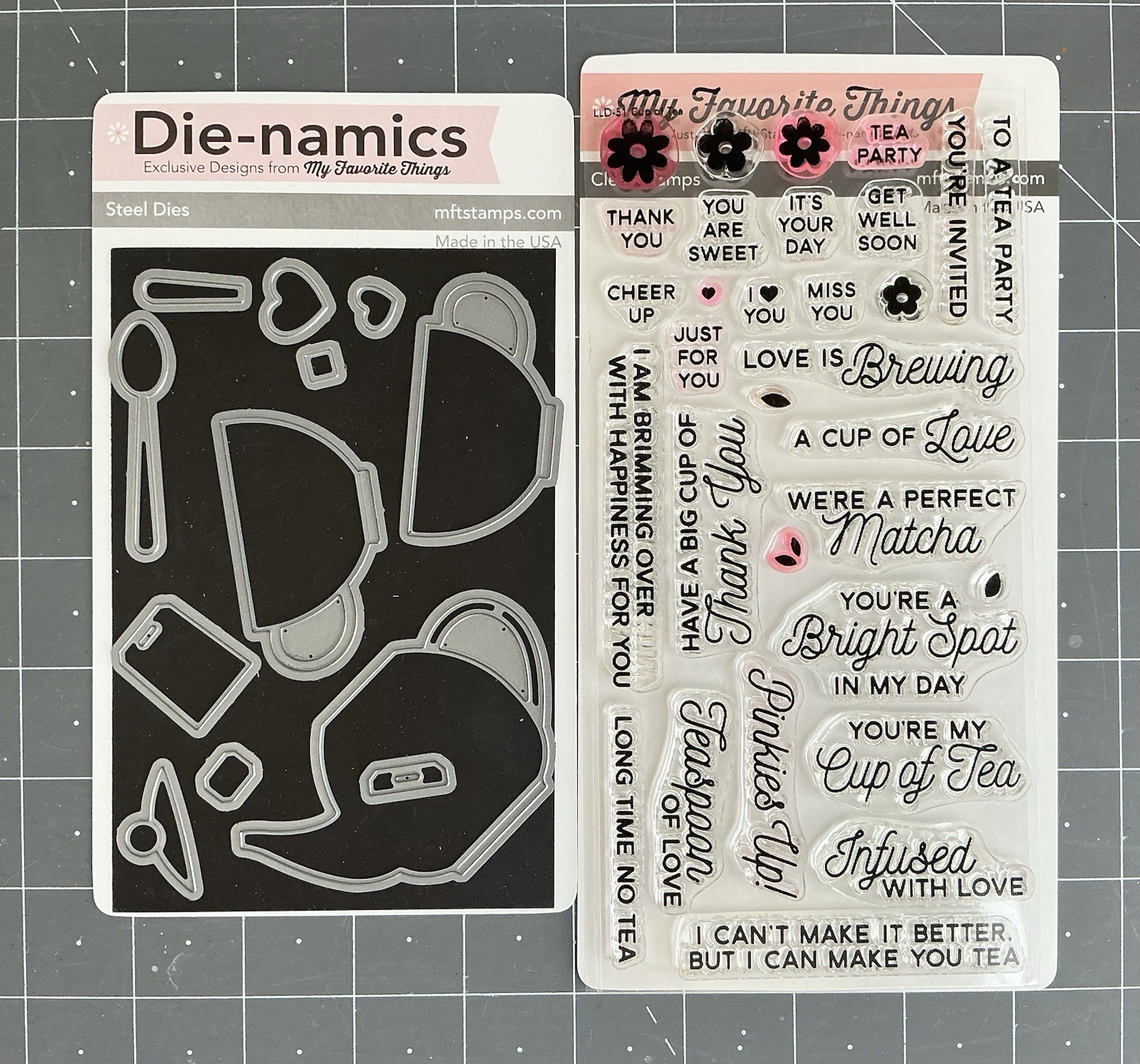 MFT  Tea Party Theme Stamp Set & Dies