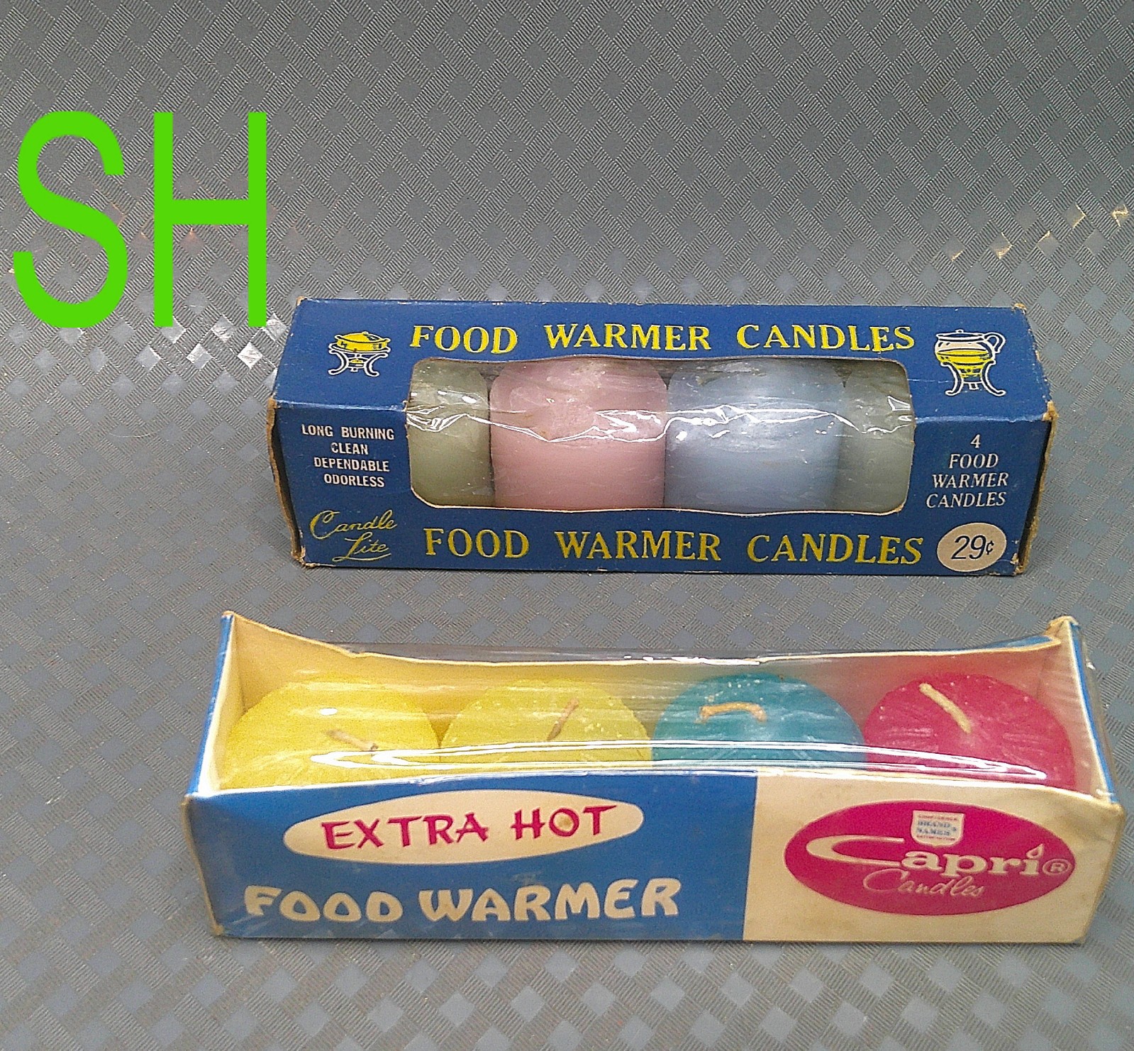 Vintage Food Warmer Candles Lite Long Burning Capri Extra Hot 2 Packs of 4 NEW