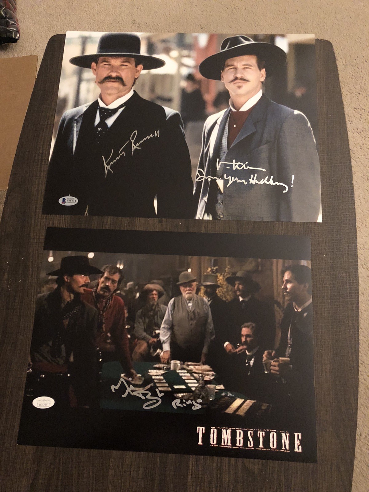 Tombstone Cast Signed 11x14 Photos(JSA BAS)
