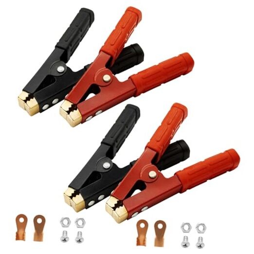 4PCS Heavy Duty Battery Charger Clamps & Jumper Cable Clamps (500-1000A, 