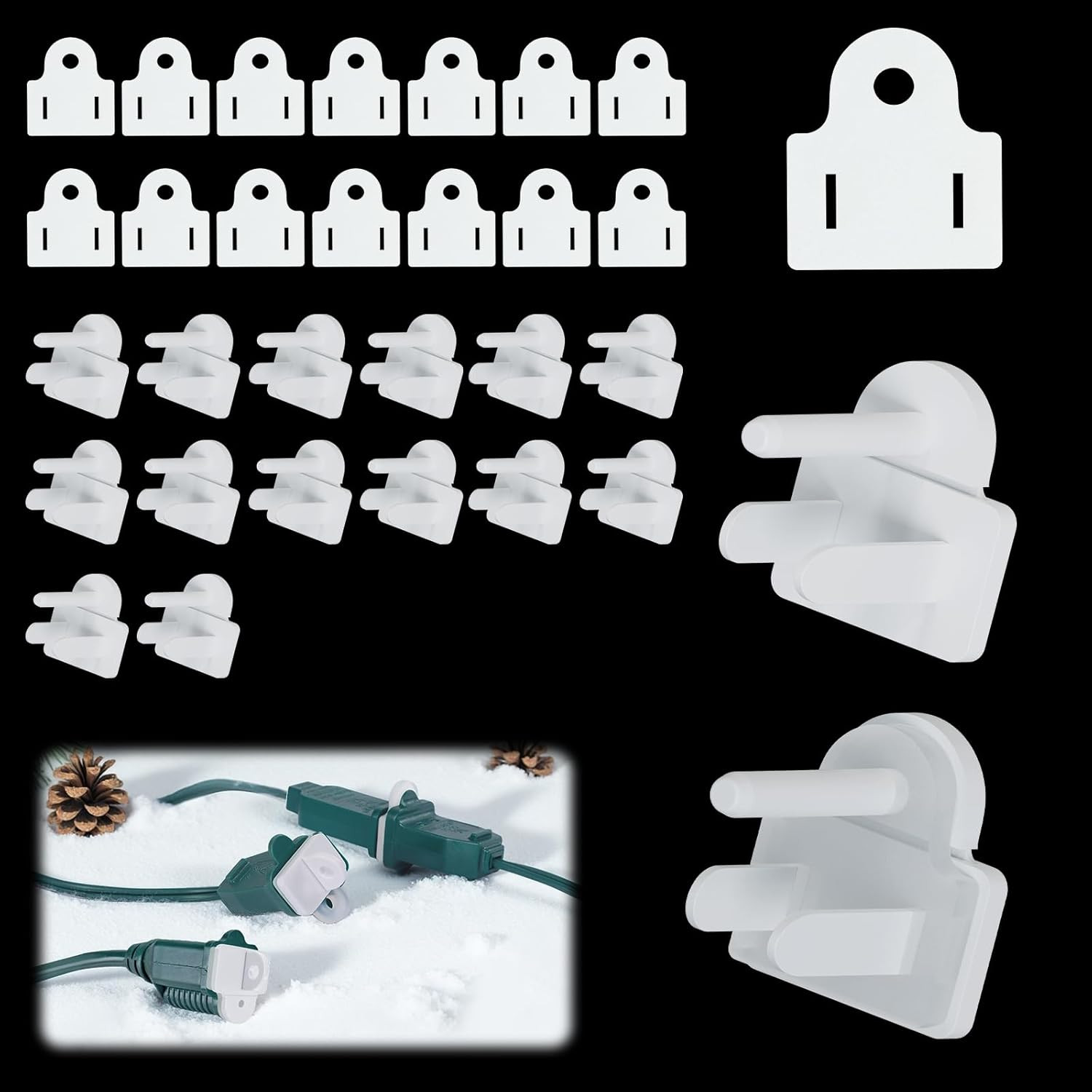 14 Sets Plug Protectors Covers and Weatherproof Gaskets, Outdoor Waterproof Outl