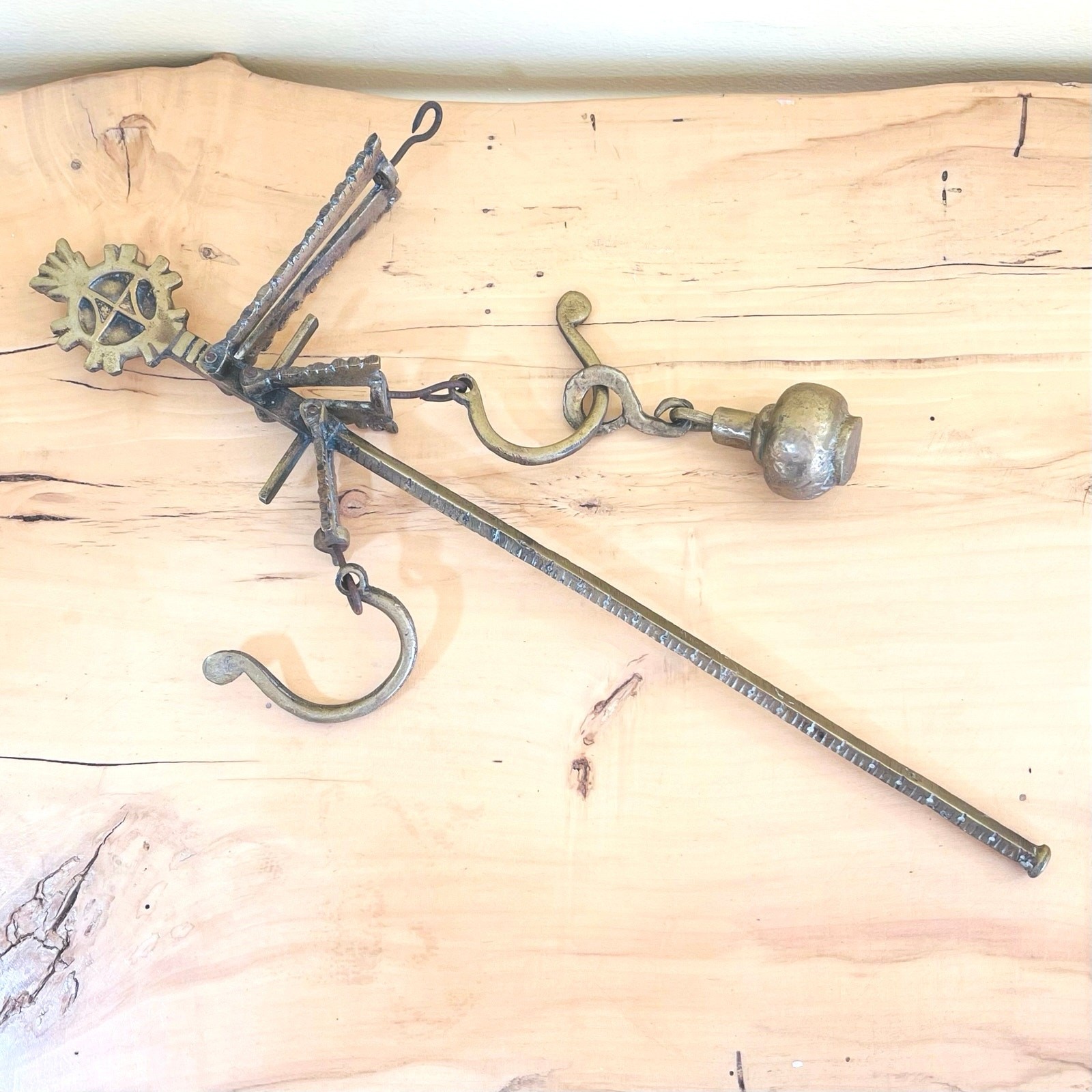 Balance Scale Antique 19th C Ottoman Era Steelyard Weight Kantar Besman 