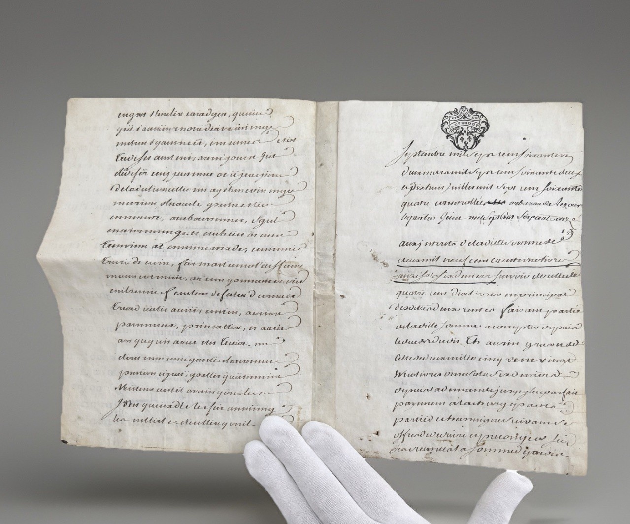 1772 Antique French Notarial Manuscript Vernon Normandy Legal Document