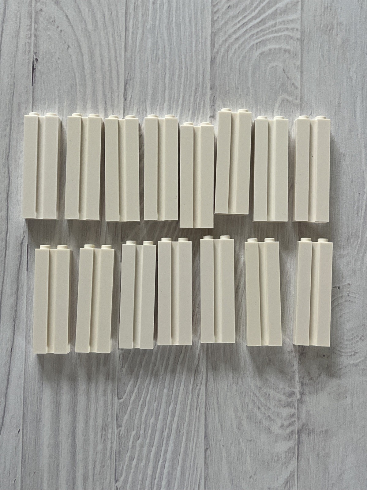 LEGO WHITE LOT 15 PCS 1X2X5 PILLAR SUPPORT COLUMN W/GROOVE BRICK BUILDING PIECES