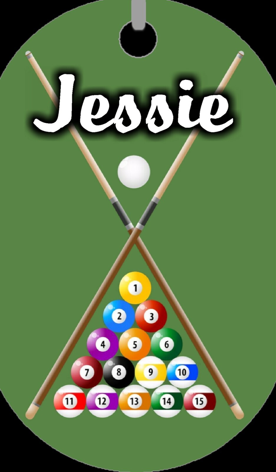 Personalized Custom Pool Billiards Color Photo Dog Tag Necklace Quality NEW