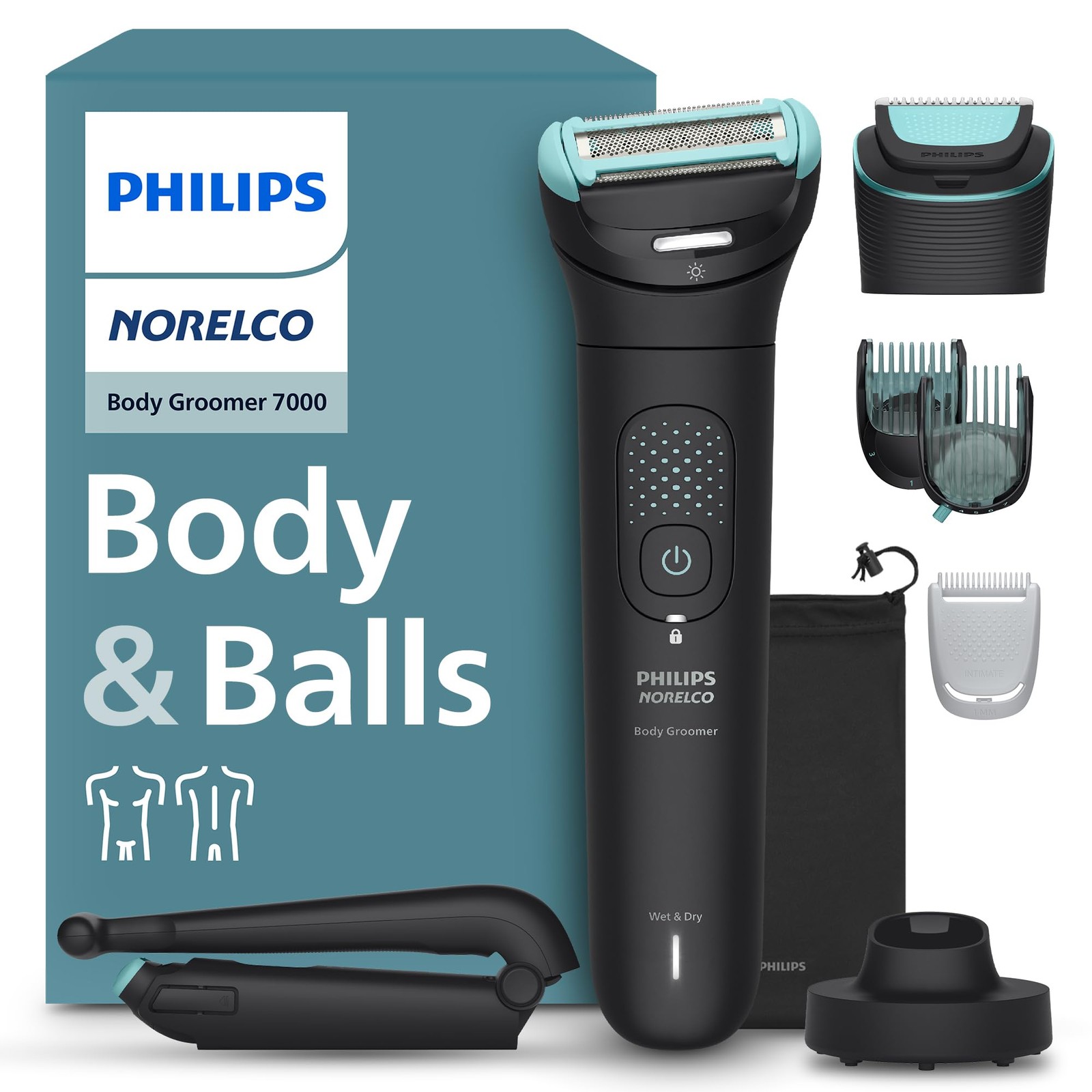 Body Groomer 7000 Series Contour Following 2D Flexing Head Philips Norelco Mens