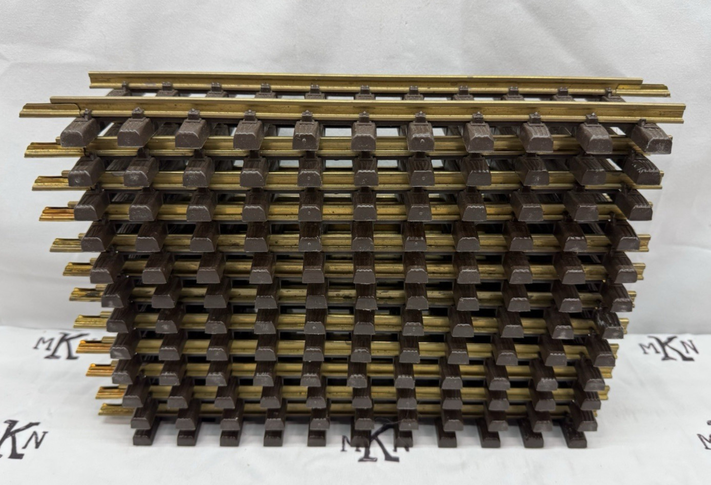 LGB 10000 Brass Straight Track Germany 12 Sections G Scale with Box.