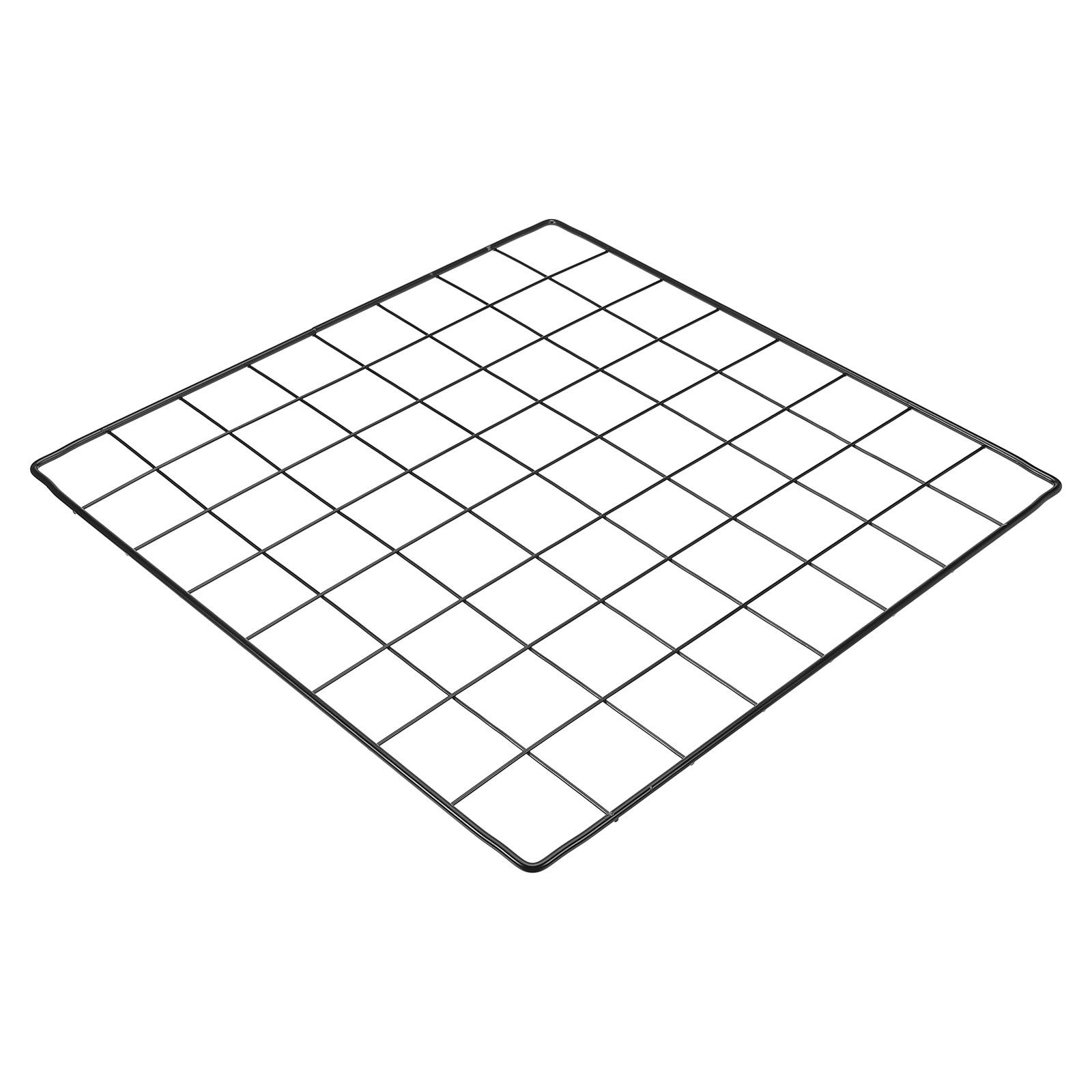 14"x14" Metal Grid Panel 2pcs Decorative Grid Wall Black