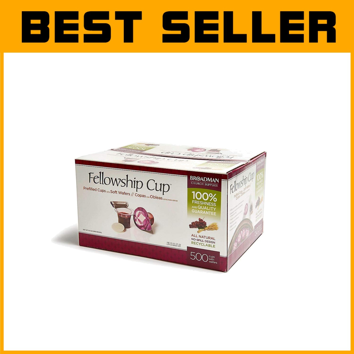 Prefilled Communion Cups, Grape Flavor, 500 Ct