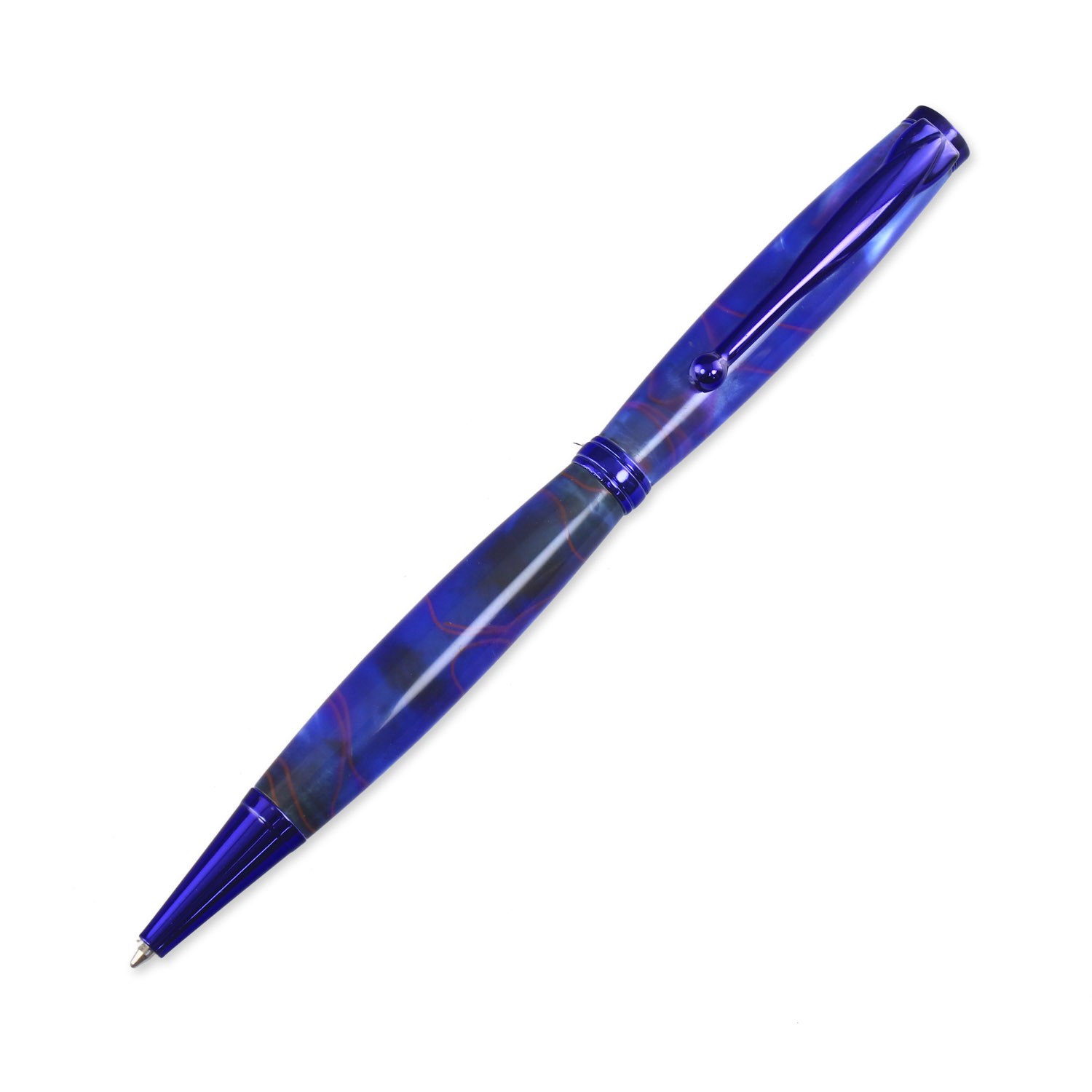 Fancy Pen Kit, Blue Finish, Single Kit, Legacy Woodturning