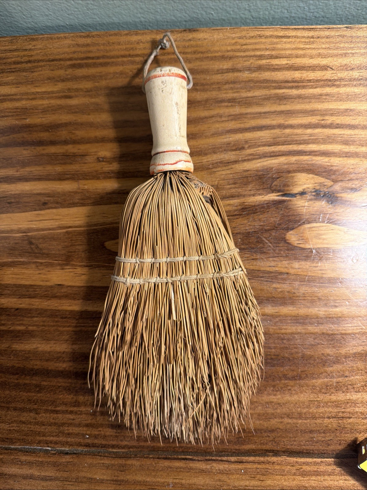 Antique Vintage Straw Hand Broom, Very Unique