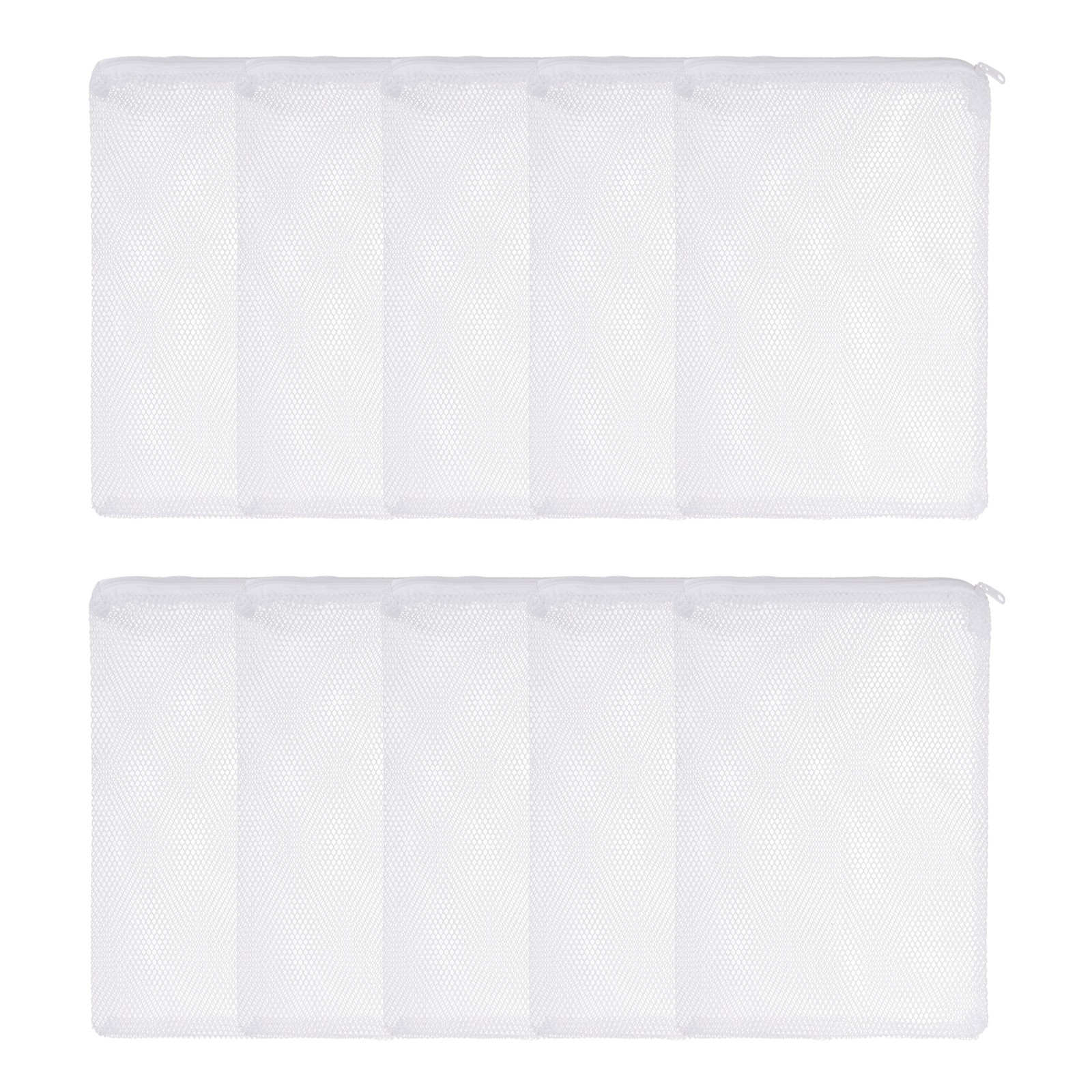 Aquarium Filter Media Bags, Fine Mesh Bag with Zipper 12 x 8 in (White, 10Pcs)