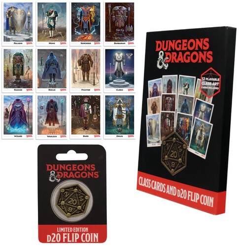 Dungeons & Dragons - Class Cards and D20 Flip Coin [Used Very Good Toy] Collec