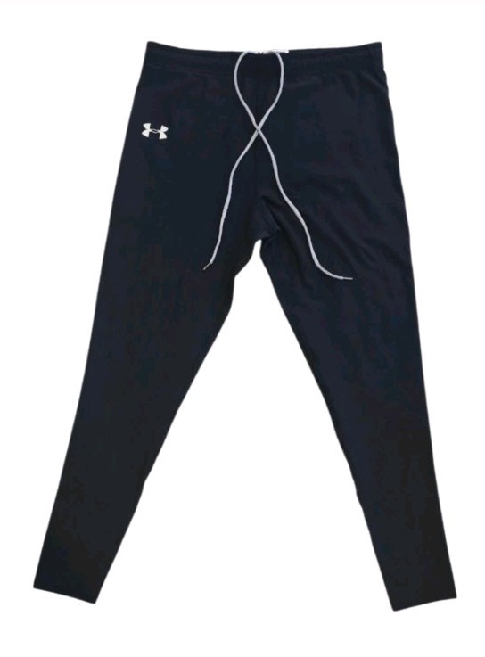 Under Armour Boys' Youth XL HeatGear Tights In Black Drawstring Logo