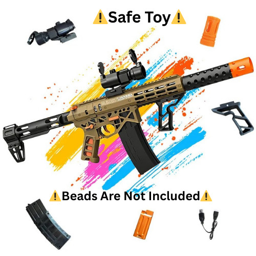 Gel Toy Nation Tan Mk1 Electric Gel Ball Blaster – Rechargeable Outdoor Fun Toy