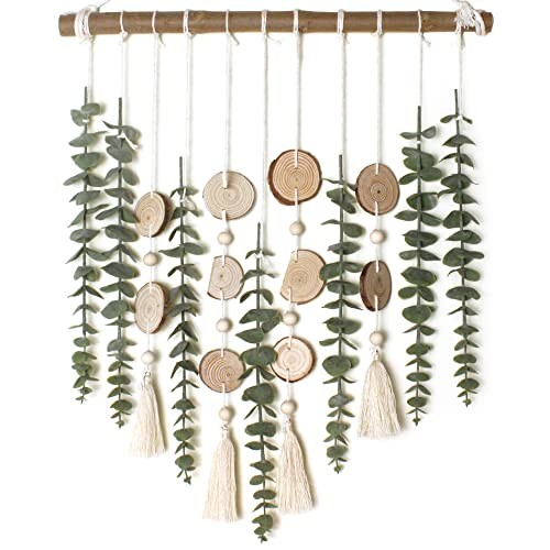 Artificial Eucalyptus Wall Decor Fake Greenery Leaves Stems Wall Sage Green