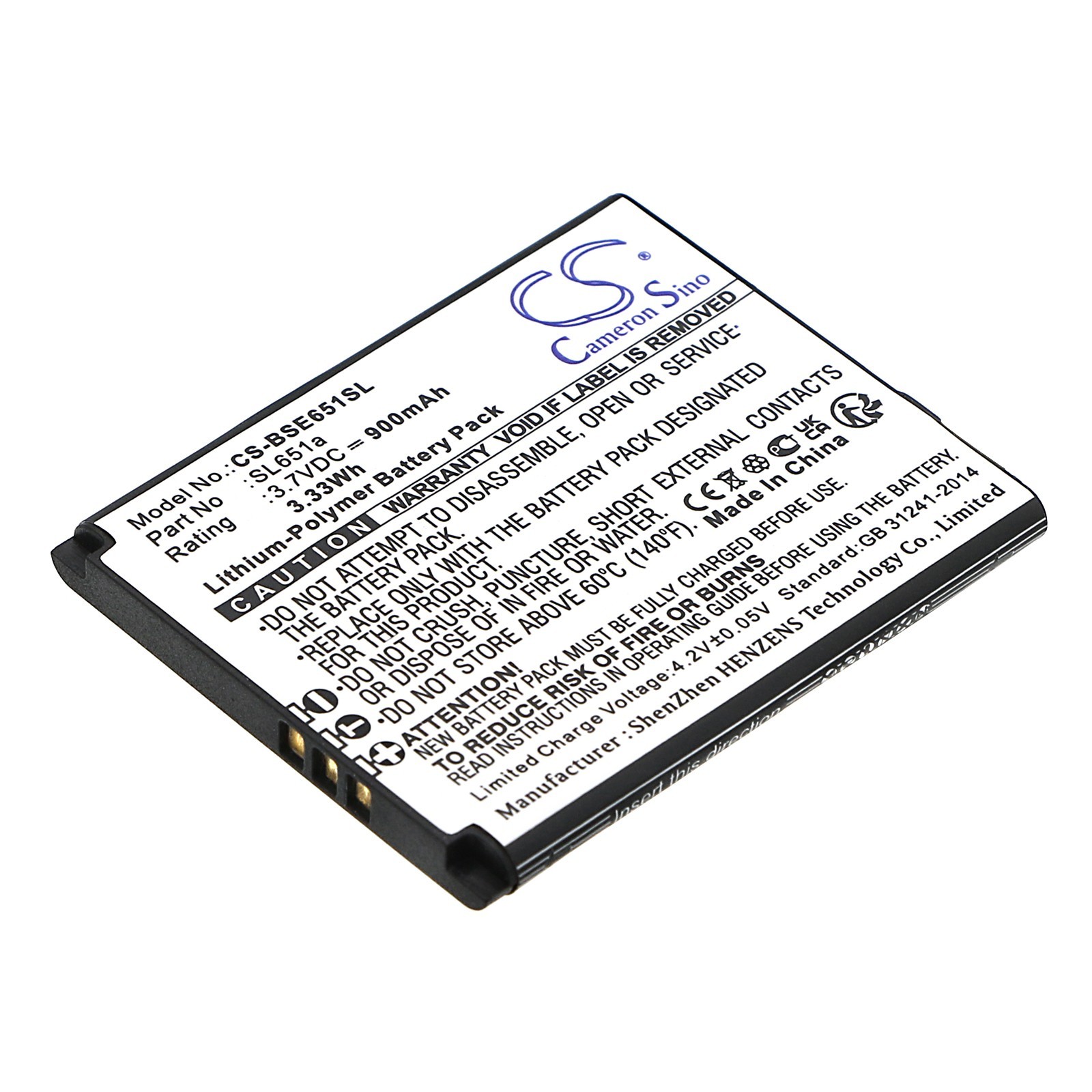 BATTERIE 900mAh Type SL651A Pour Bea-Fon SL651 SL651A