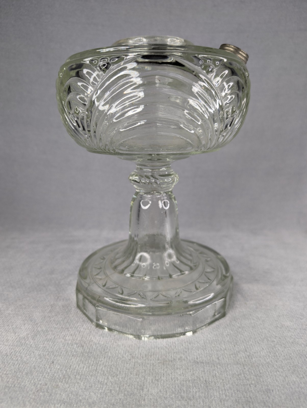 Aladdin Washington Drape Bell  B-47 Clear Glass Oil Lamp