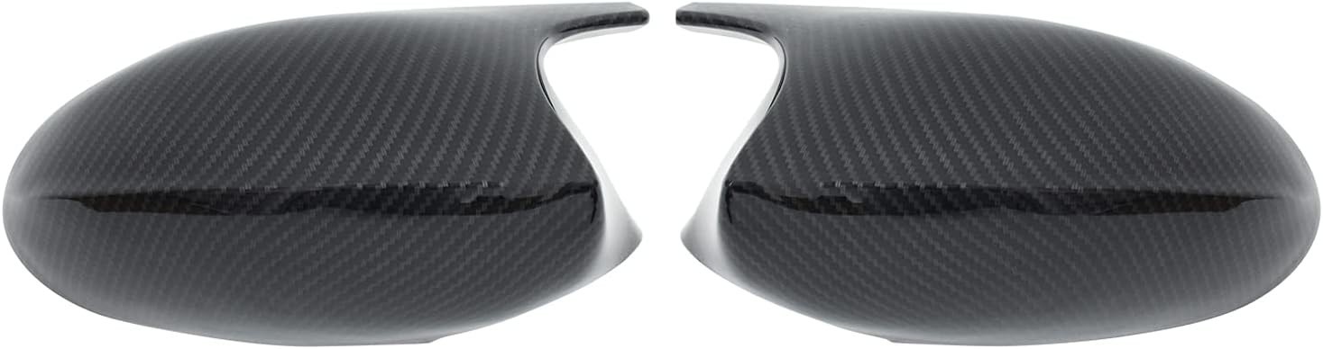 Pair of Carbon Fiber ABS Rear View Door Side Mirror Cover Cap for 3 Series E90 E