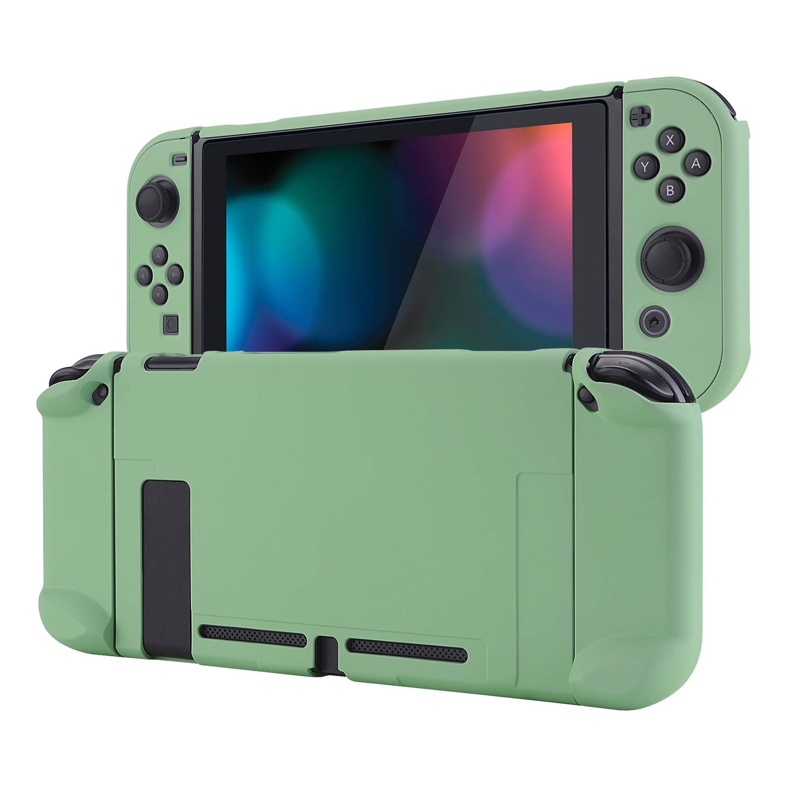 Nintendo Switch Back Cover Protective Case Joycon Separable Matcha Green Console