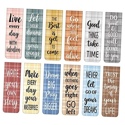 60 Pieces Inspirational Magnetic Bookmarks Motivational Bookmarks Magnetic 