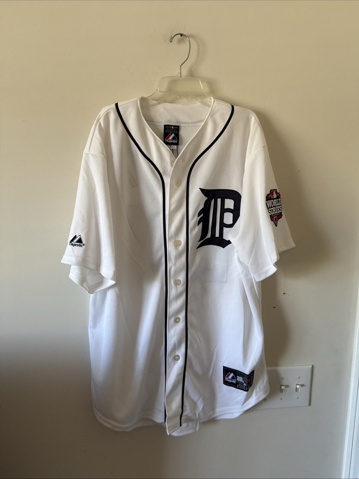 Men’s Majestic Detroit Tigers Jhonny Peralta #27 ‘12 World Series Jersey Sz L