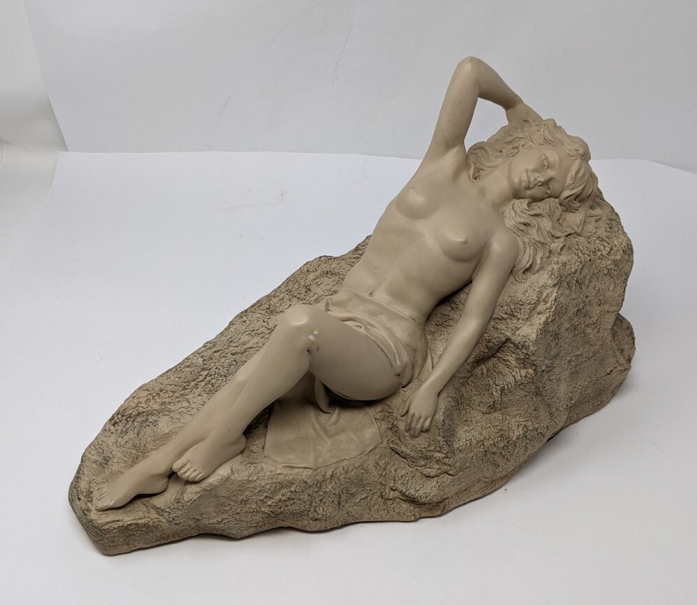 Austin Sculpture Statue Nude Reclining 10" Tall 1993