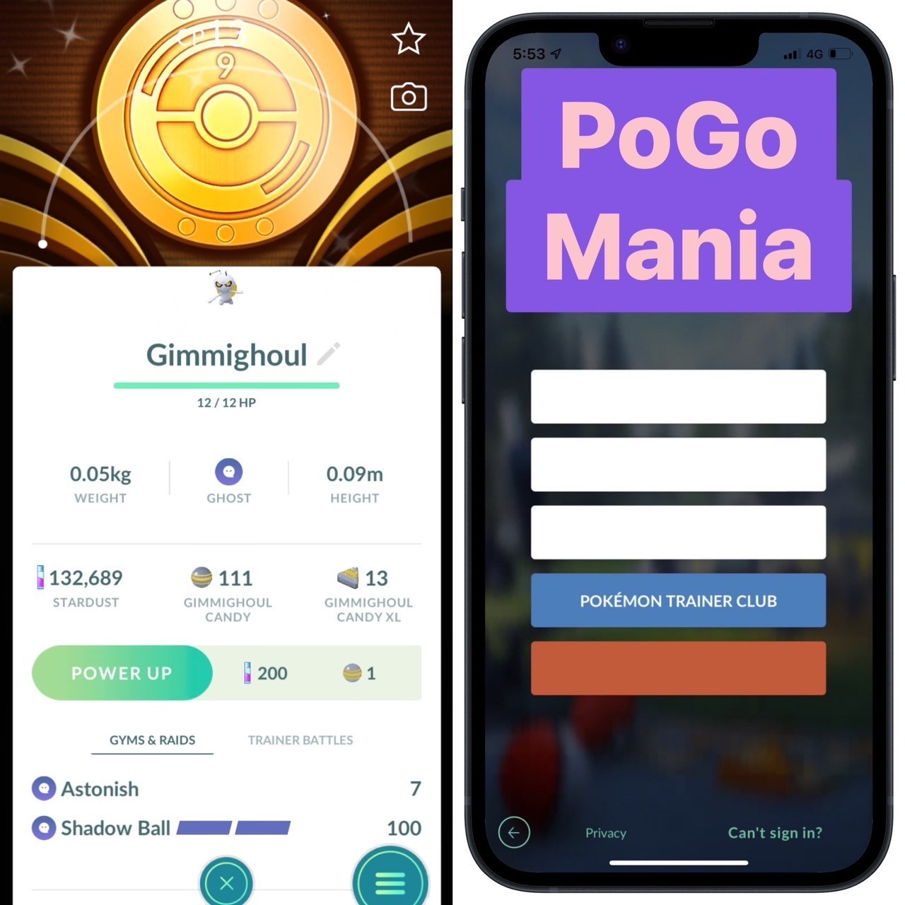 Shiny Gimmighoul✨LVL@1✨9th anniversary–themed Special Background✨mini PTC 80k✨