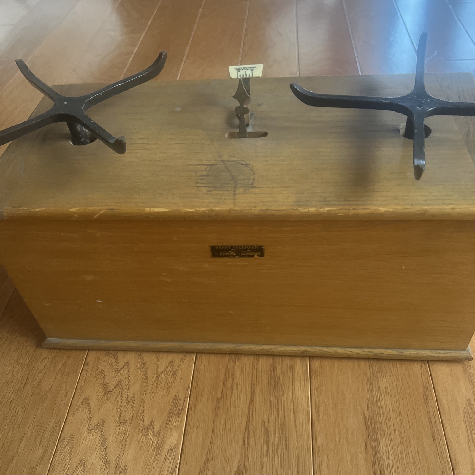 ANTIQUE APOTHECARY PHARMACY BALANCE SCALE by HENRY TROEMNER Without Pans