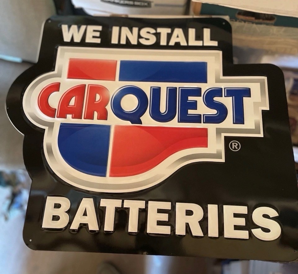 Vintage Original Carquest batteries sign