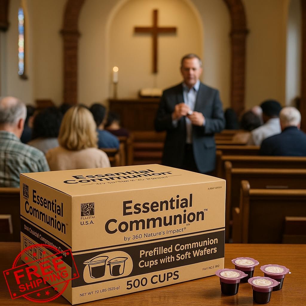 Prefilled Communion Cups Wafer Set Concord Grape Juice 500 Count