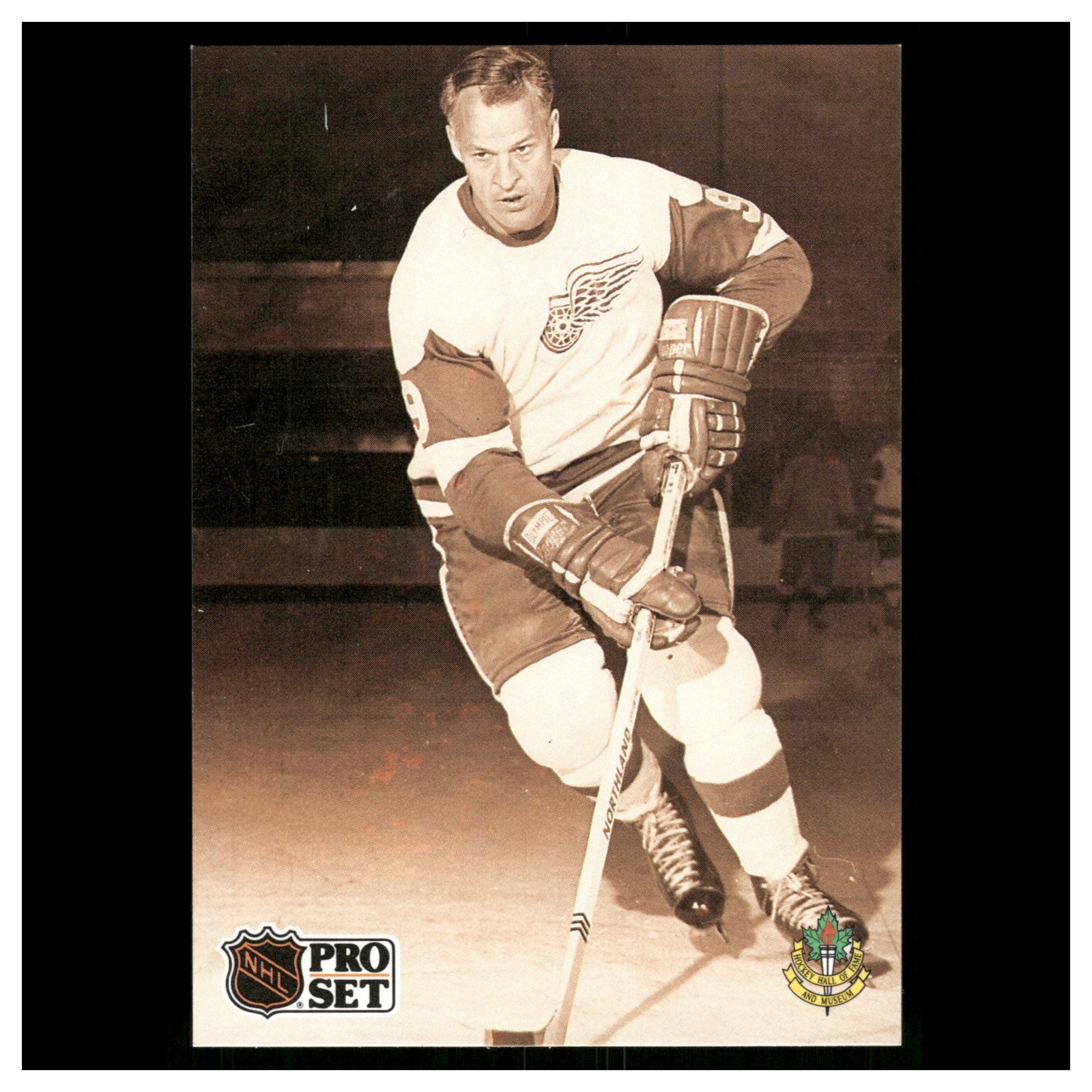 Gordie Howe #344 1991-92 Pro Set French Detroit Red Wings Hockey Card NHL