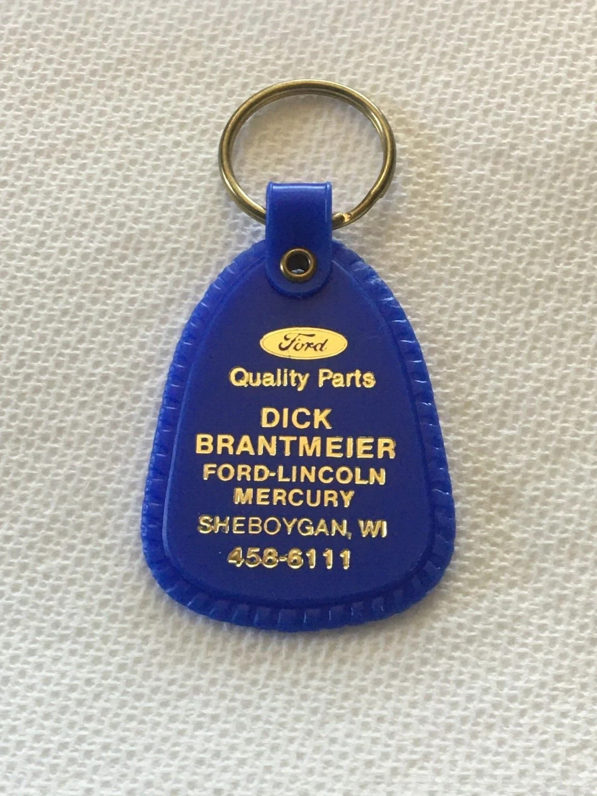 Dick Brantmeier Ford Lincoln Mercury Sheboygan WI Keychain, Wisconsin Key Ring