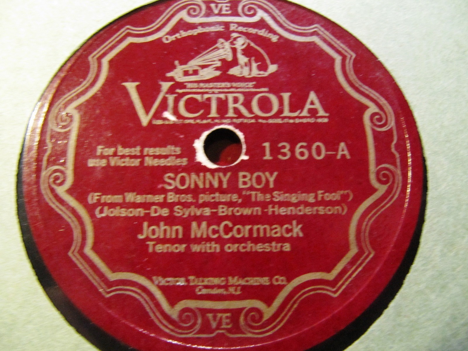 1928 John McCormack GARY COOPER Movie LILAC TIME Jeannine I Dream of VICTOR 1303