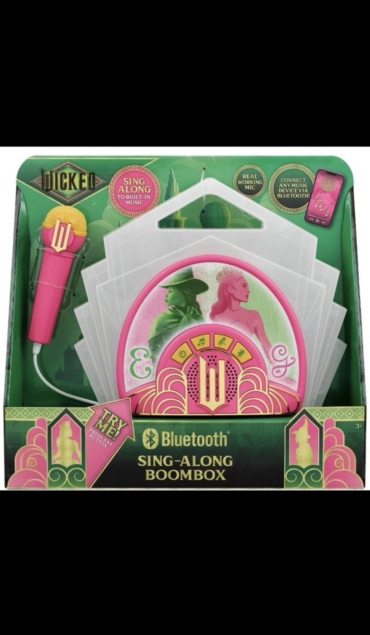 eKids Wicked Karaoke Microphone with Bluetooth Speaker and Built in Music