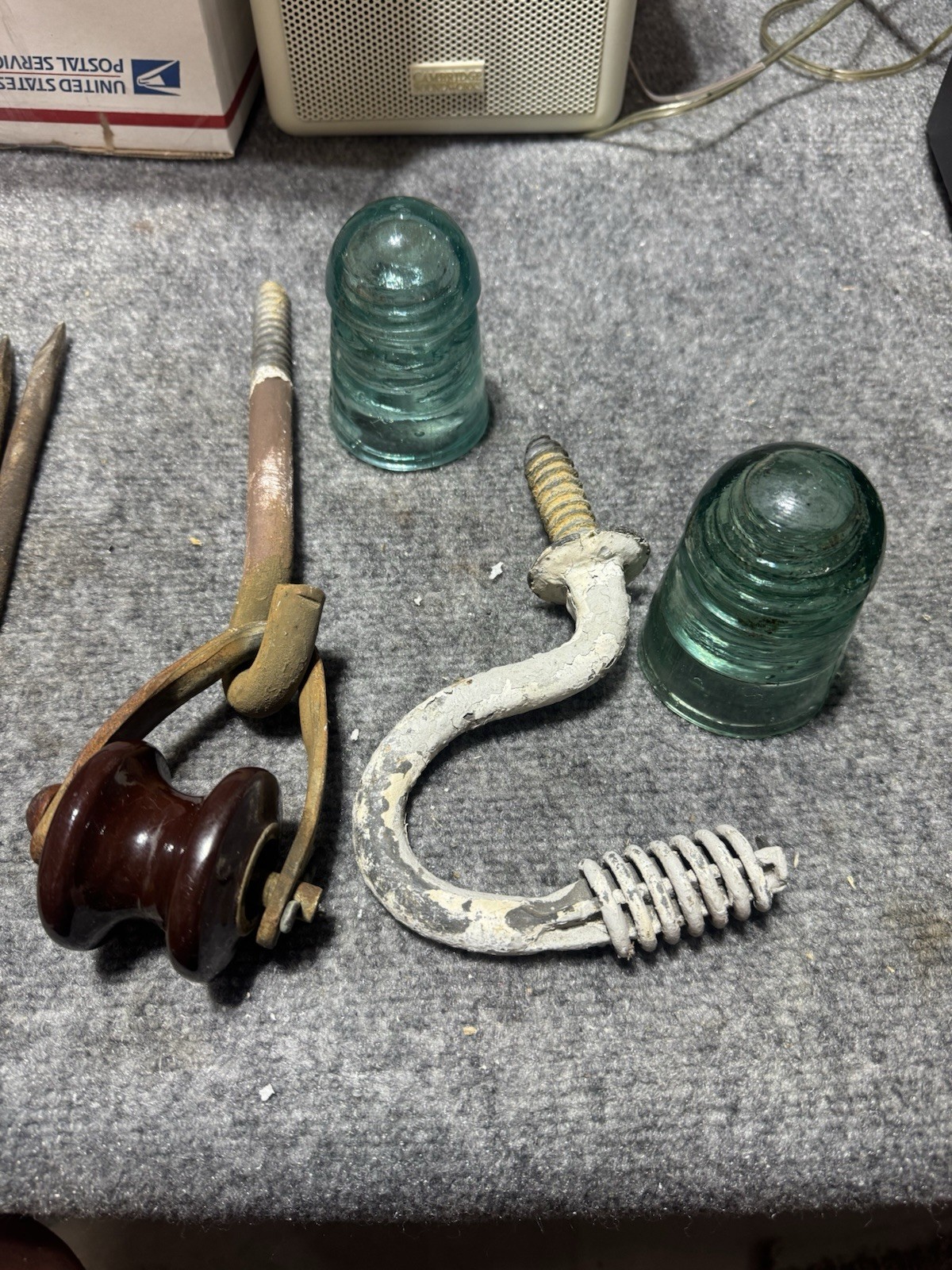 antique glass insulators And Hardware