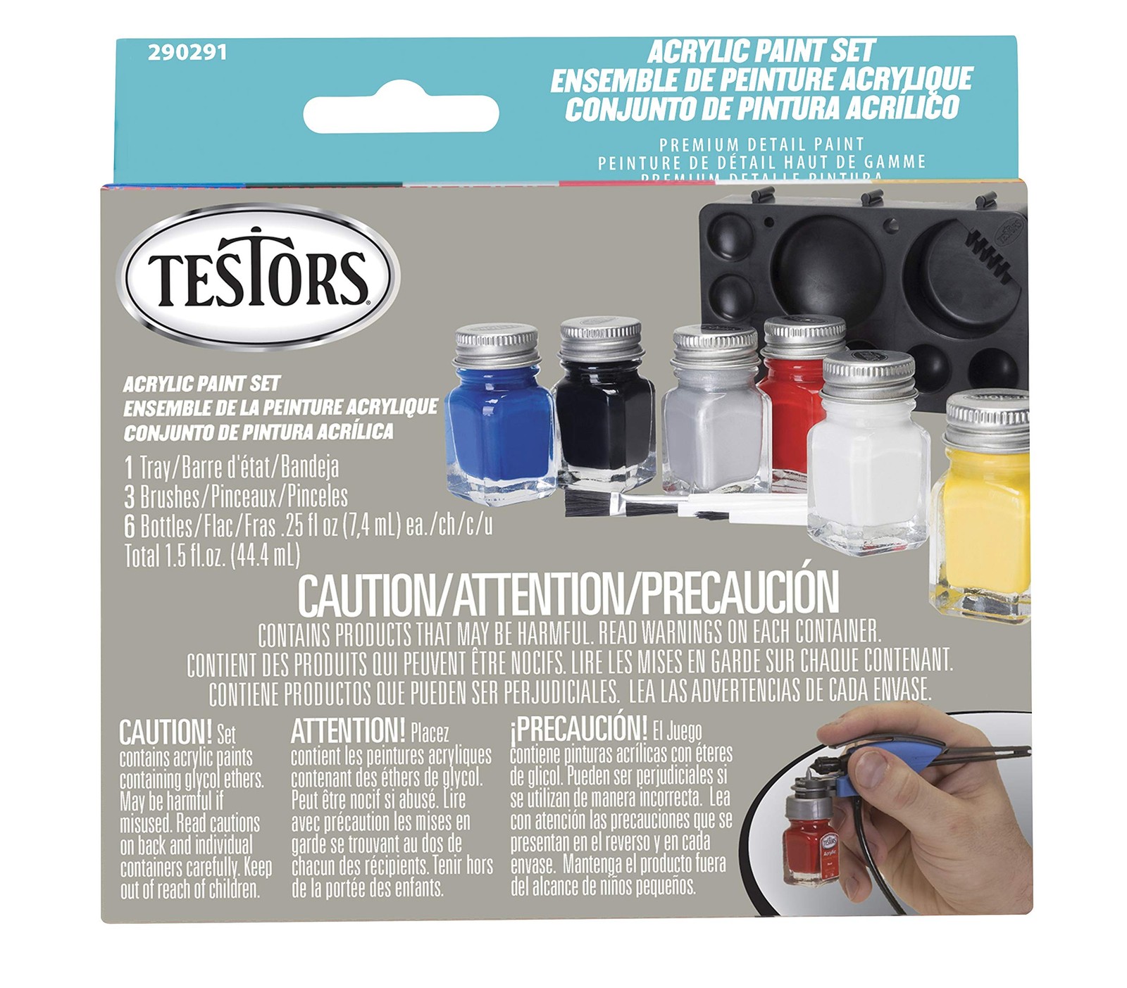 Testors Acrylic Paint Set Primary Multicolor - Model, Craft & Art