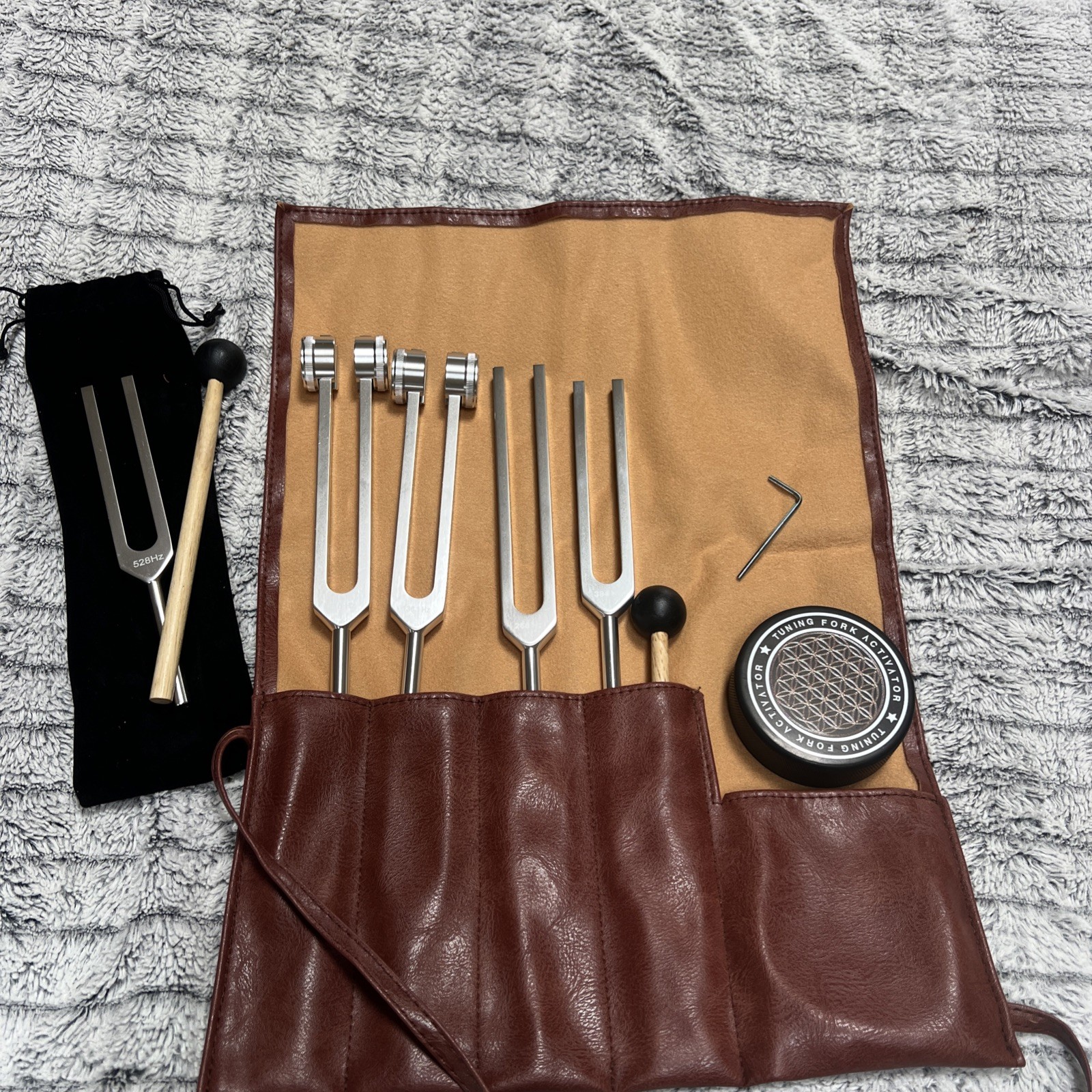 Tuning Forks for Healing Set 128Hz 136.1Hz 256Hz 384Hz Tuning Fork with Reflex