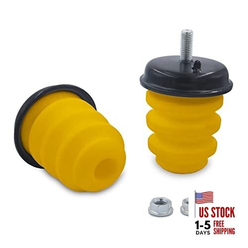 Rear Bump Stops, Axle Jounce Bumpers Compatible with 1999-2006 Silverado Yellow