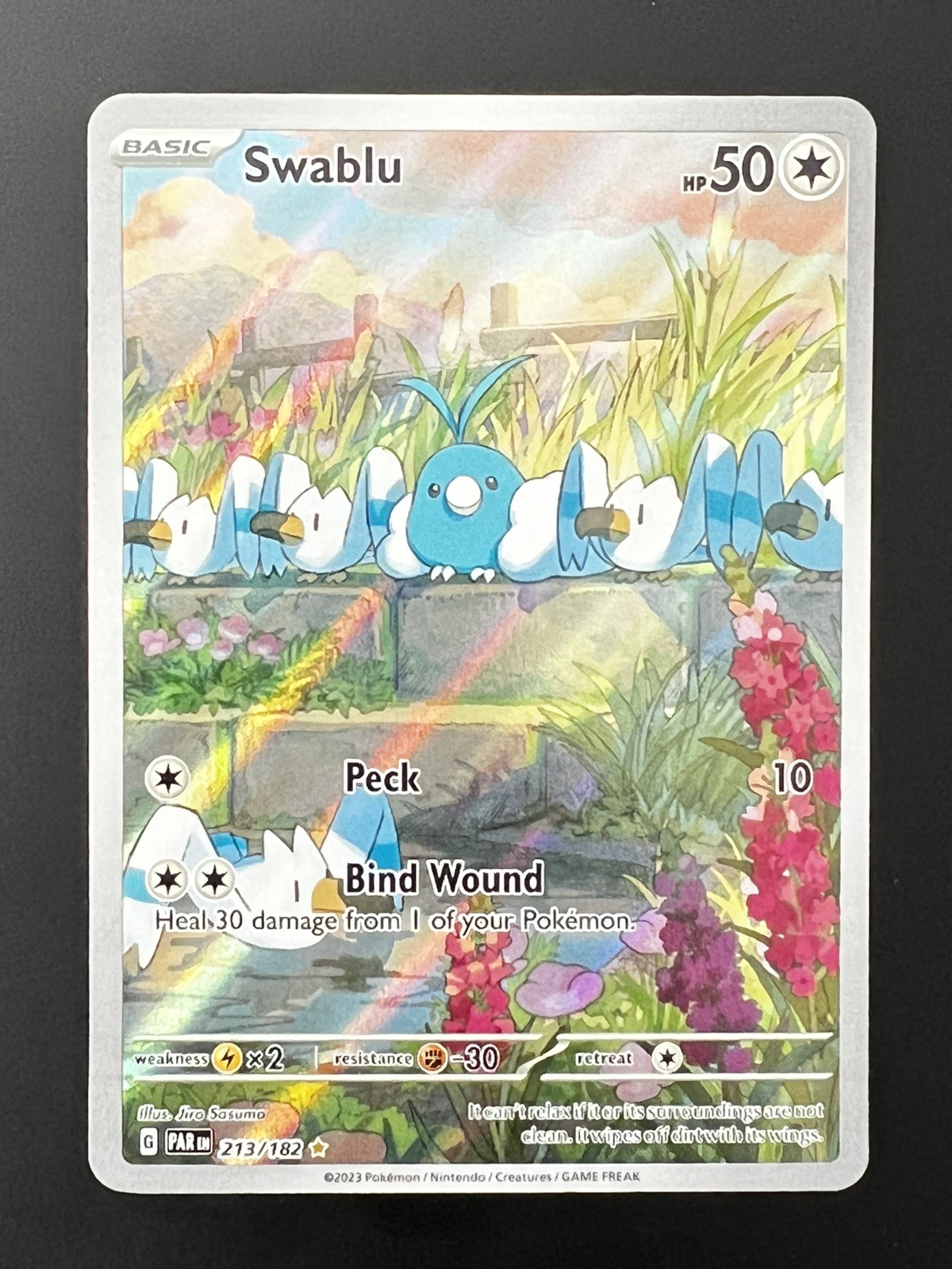 Swablu 213/182 SV04: Paradox Rift Holo Illustration Rare