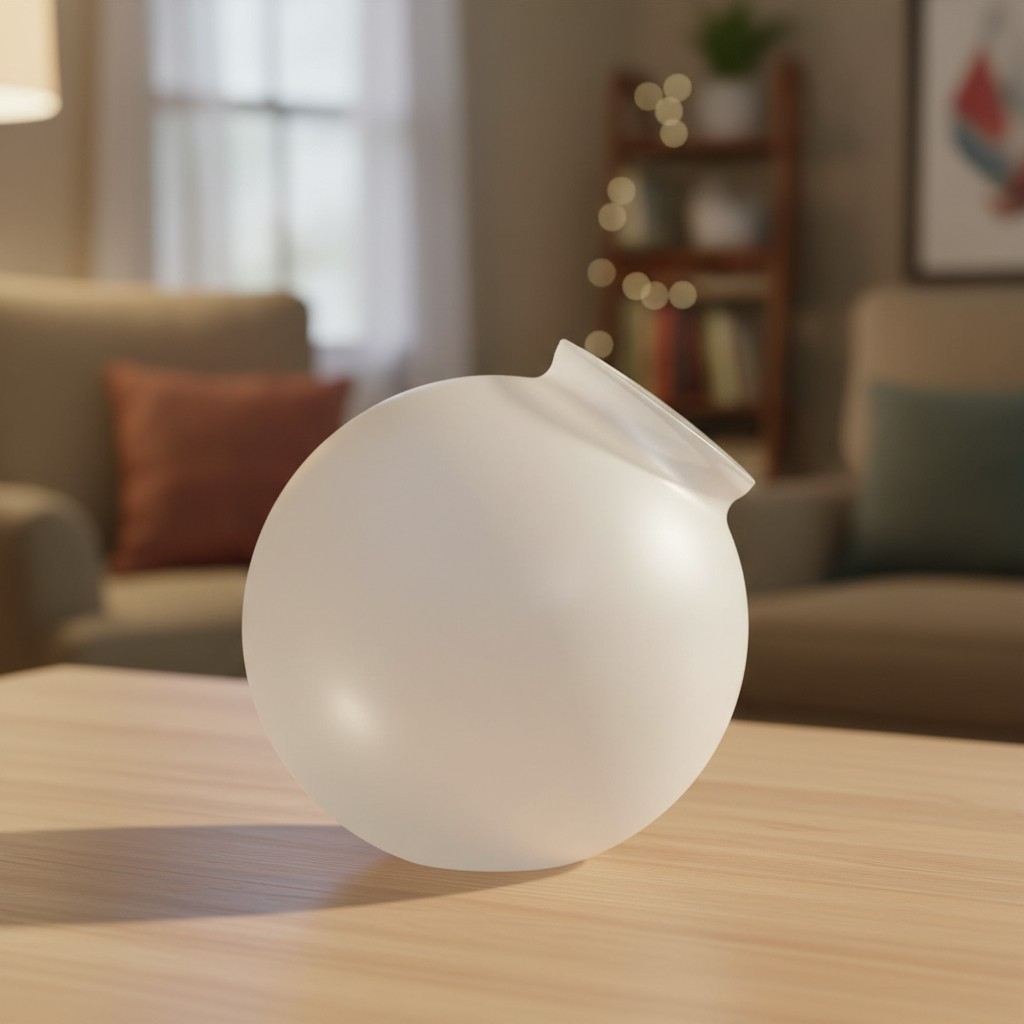 Transform Your Space with 6-Inch White Glass Globe Lighting - 3.25-Inch Fitter