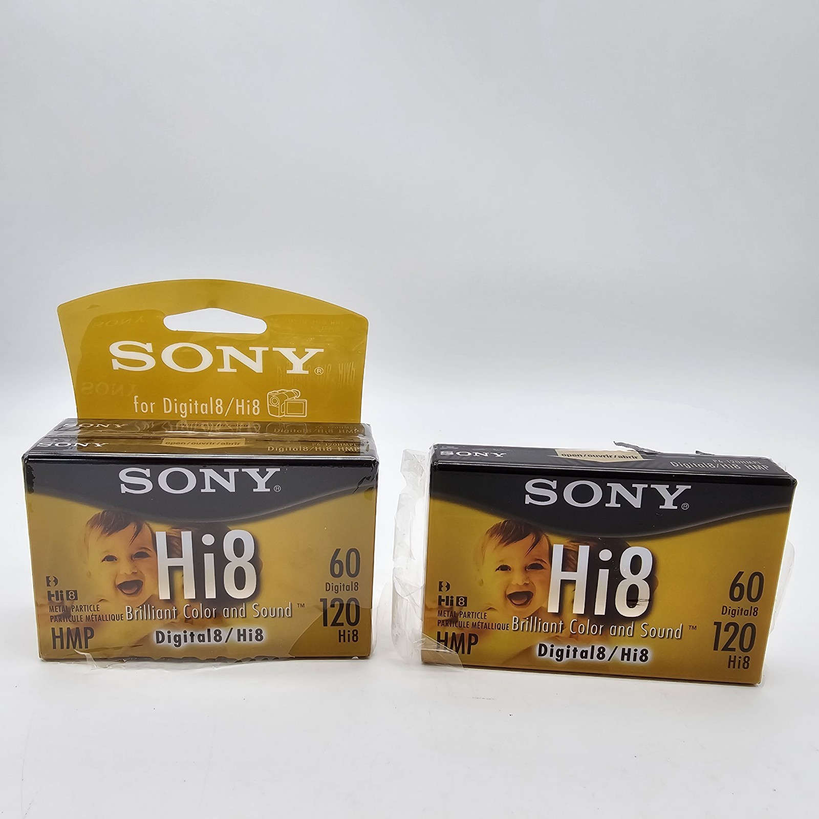 3 Sony Hi8 Digital8 60/120 HMP P6-120HMPL Torn Sealed PKG Camcorder Tapes 2004