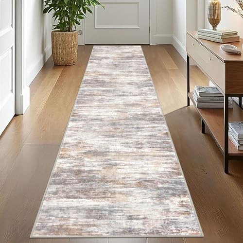  Modern Abstract Runners for Hallways 2x10 Washable Rug Runner Non-Slip Soft 