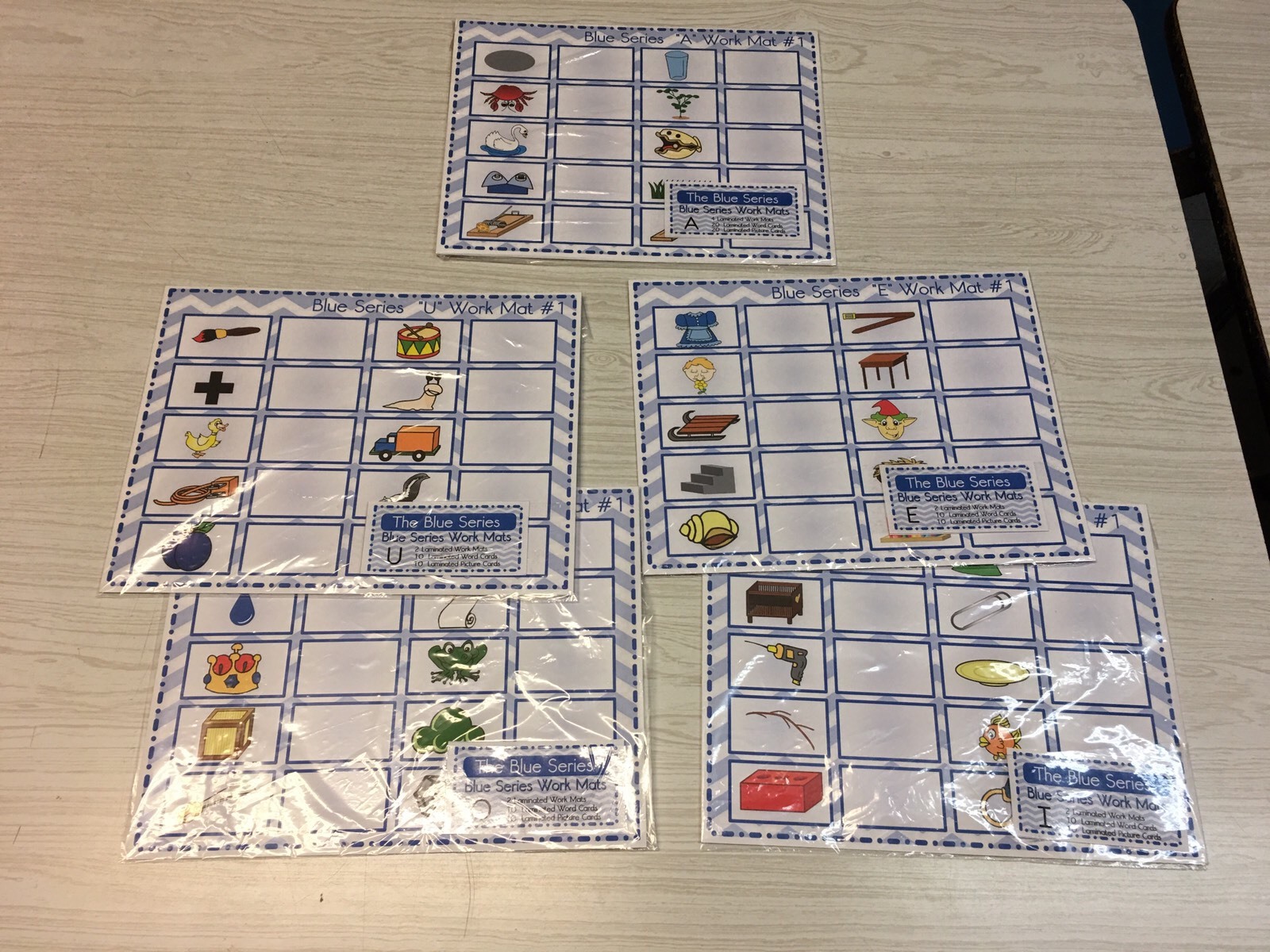 Custom bundle - The Pink, Blue & Green Vowel Mats And Cards - Complete Set