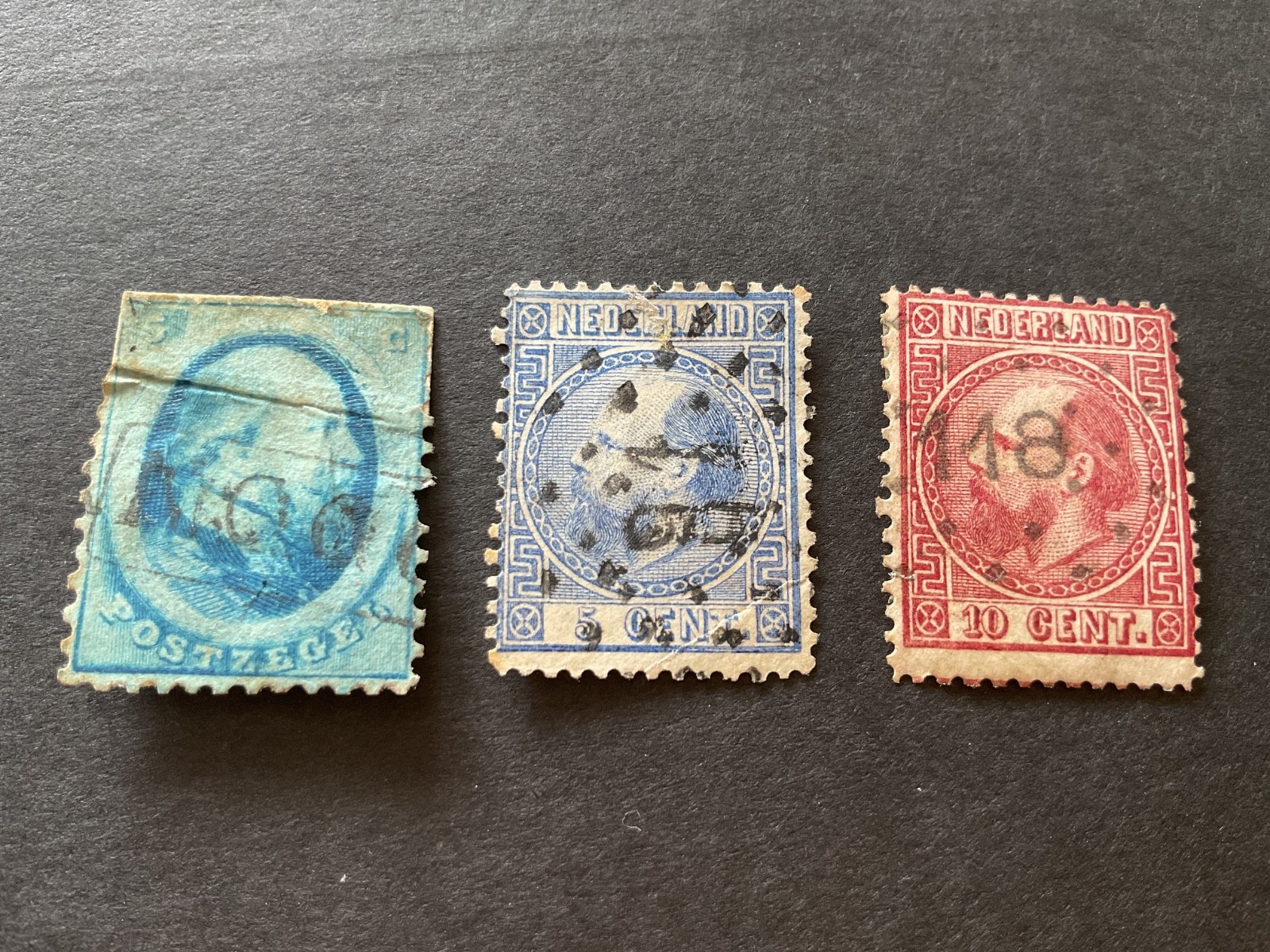 Netherlands 1864 - 1867 used stamps B3265
