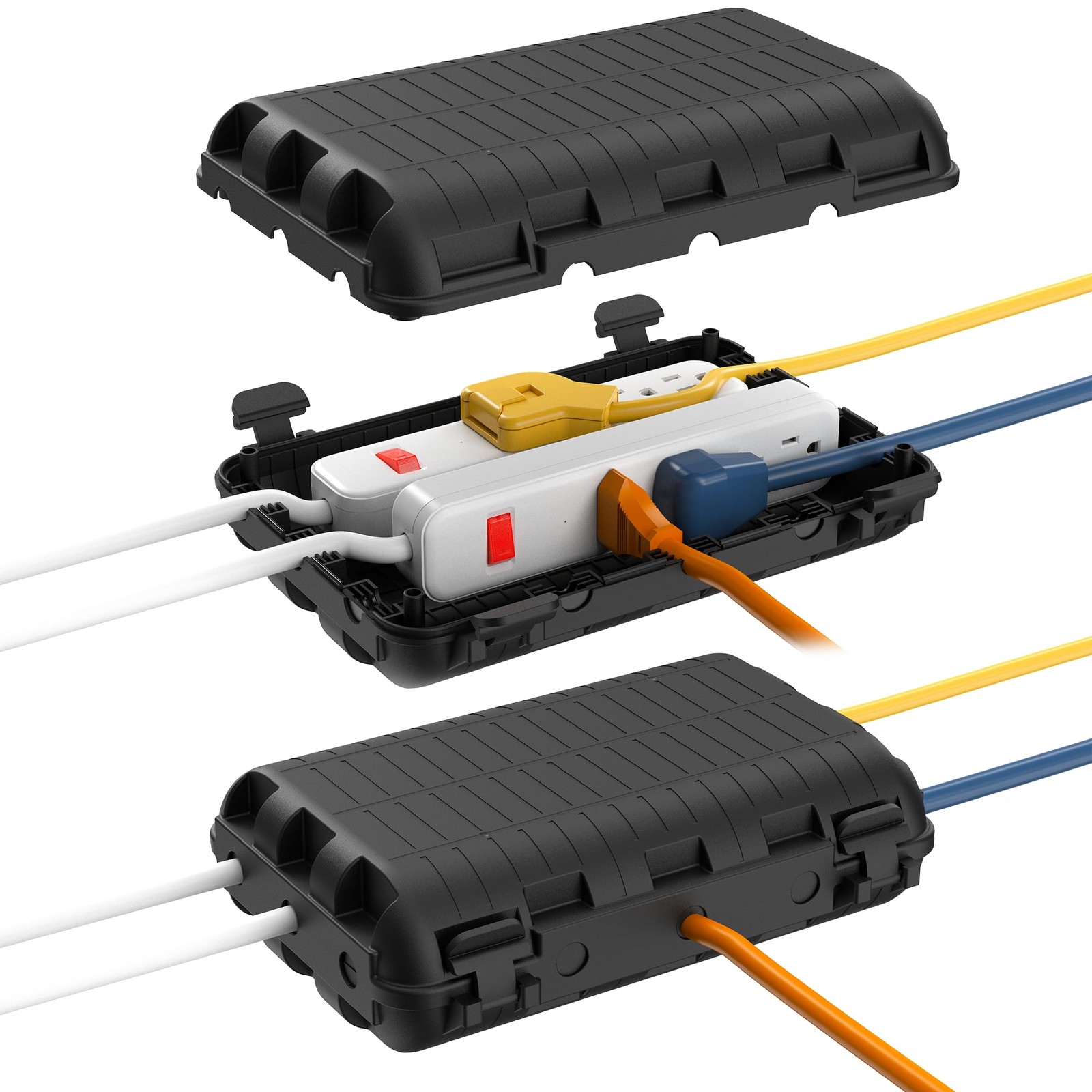 Outdoor Waterproof Electrical Box, 2 Pack Large Extension Cord Cover Protector P