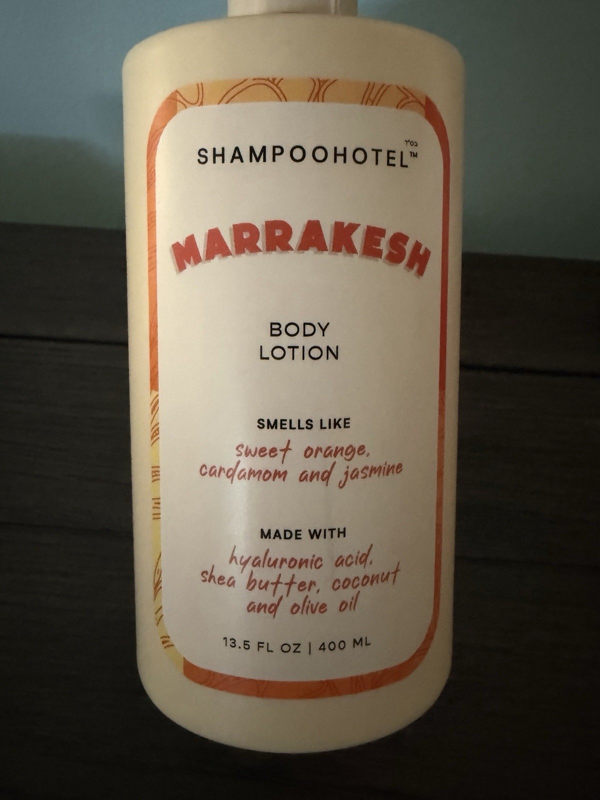 SHAMPOOHOTEL MARRAKESH BODY LOTION ORANGE CARDAMOM JASMINE 13.5 FL OZ 400 ML