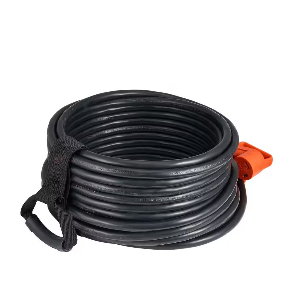75 Ft. 10 / 3 Gauge 30 Amps 125V RV Marine Extension Cord, Heavy Duty STW NEMA T