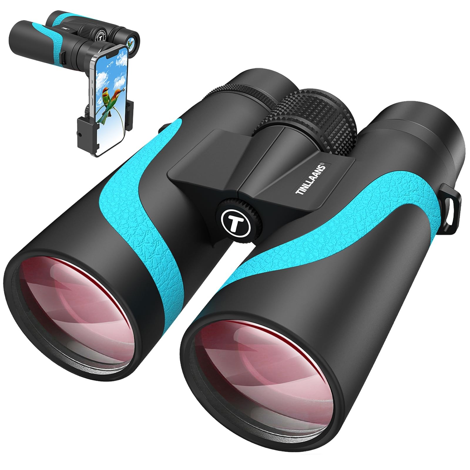 15x55 UHD Binoculars for Adults High Powered with Phone Adapter - Large View,...