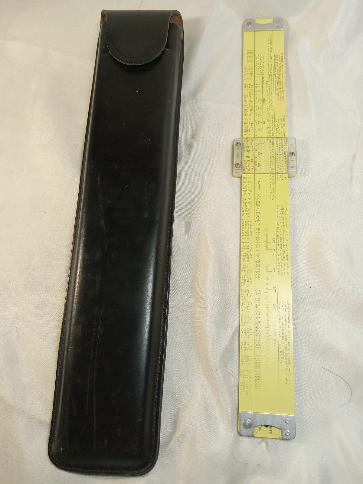 Vintage Pickett Slide Rule Model N902-ES Simplex Trig w Case 